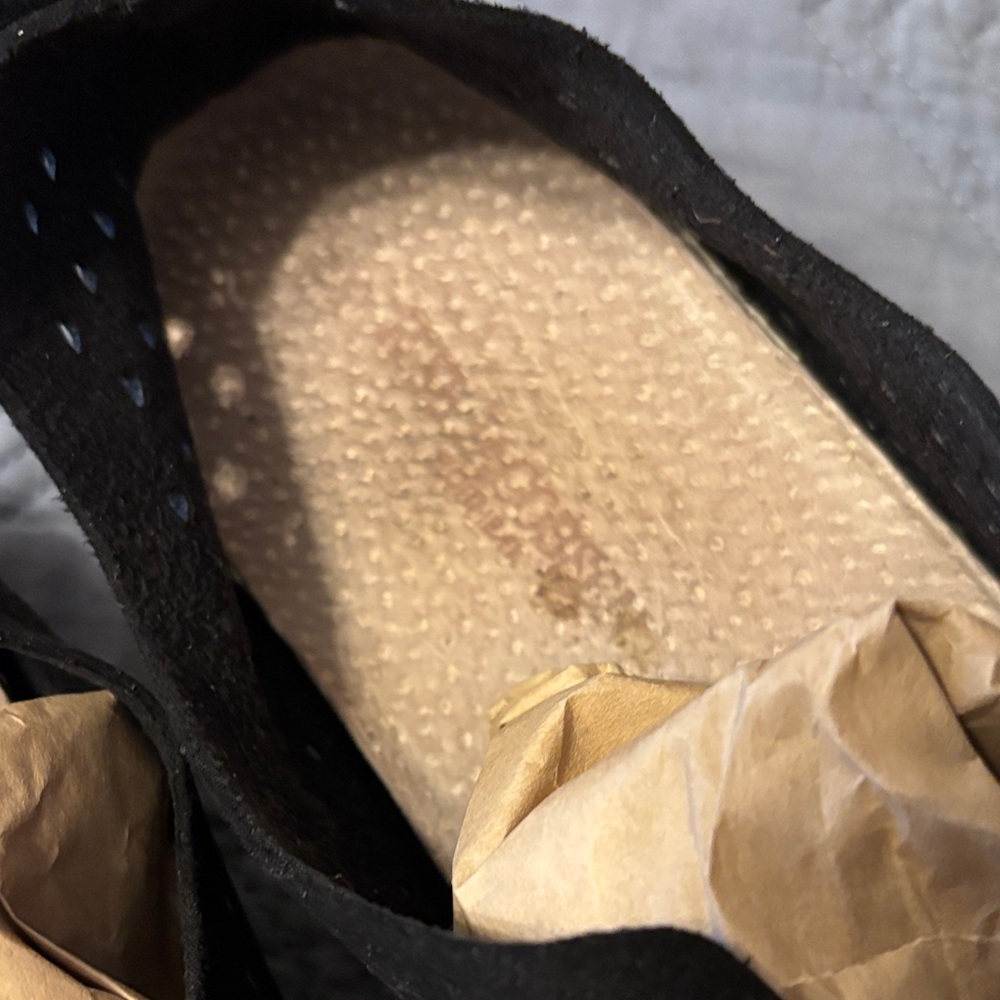 Ilse Jacobsen Black Perforated Suede Slip-On Slippers - Picture 2 of 6